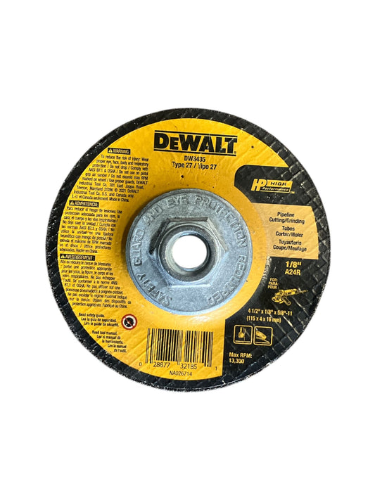 DW8435  4-1/2 X 1/8 X 5/8-11 GRINDER WHEEL